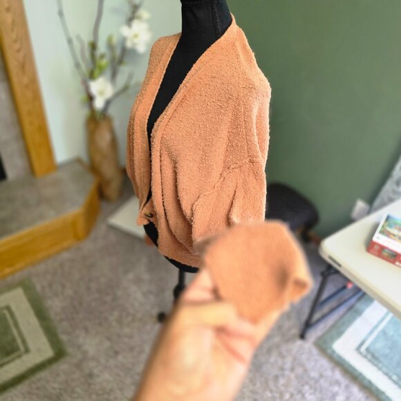 Free People Found My Friend Cardigan S  Brown - Picture 3 of 5